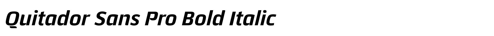 Quitador Sans Pro Bold Italic image